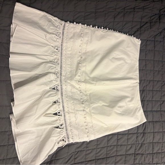 Jonathan Simkhai White A-Line Skirt - Picture 4 of 7